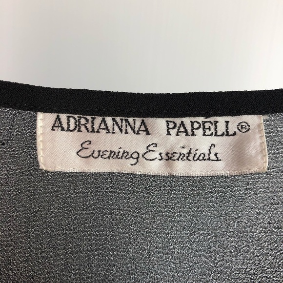 Adrianna Papell beaded sheer lightweight top - Picture 7 of 10